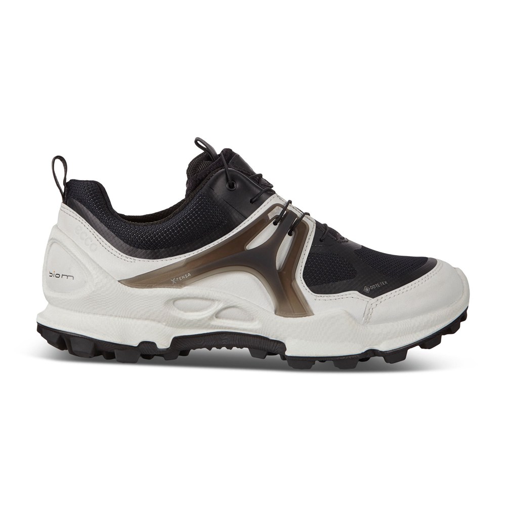 ECCO Womens Hiking Shoes White/Black - Biom C-Trail Low Gtx - RJI-950138